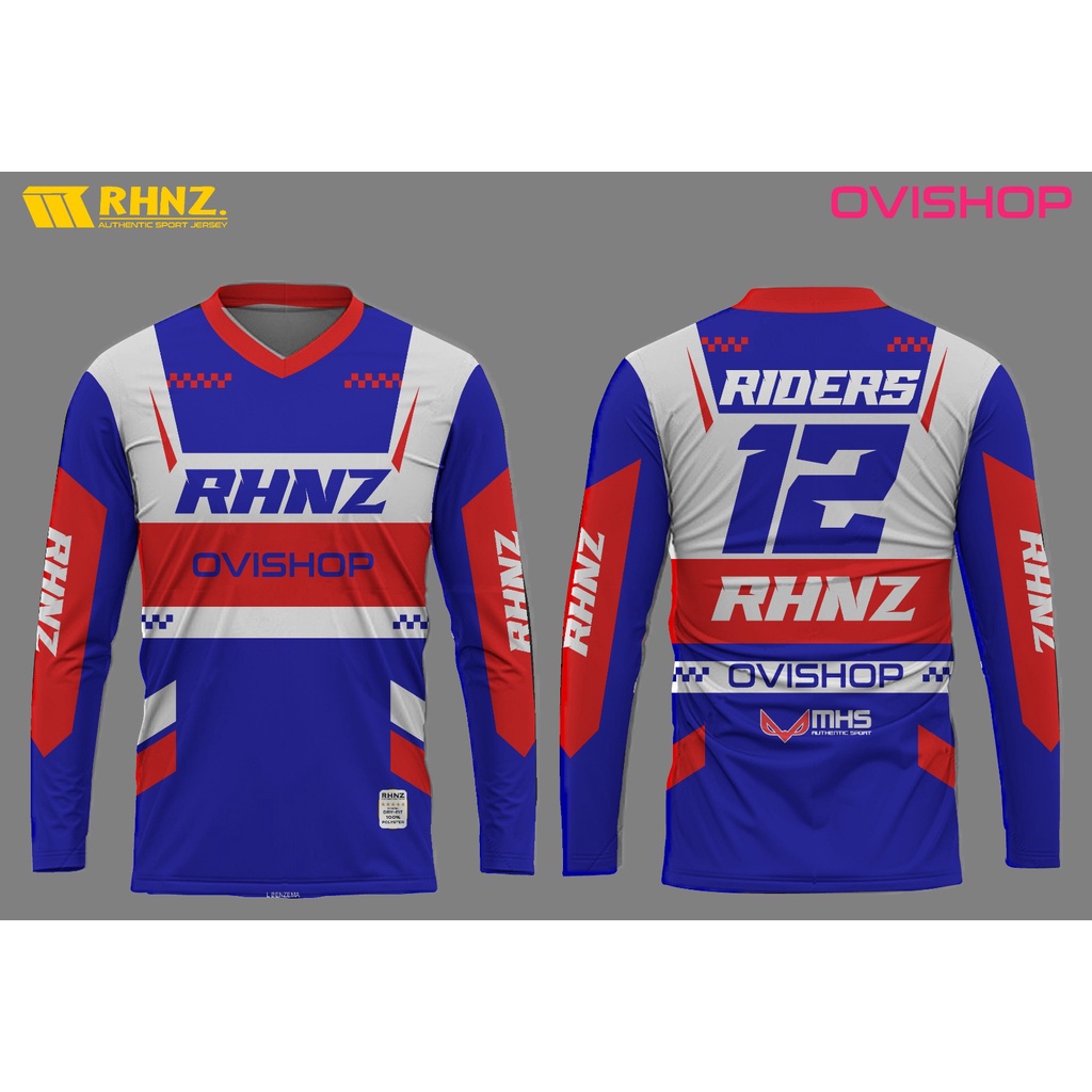 JERSEY RACING RIDERS TERBARU/JERSEY BIRU PRINTING TRAIL/BAJU PRINTING CROSS PRIA/BAJU MOTOR TRAIL DE