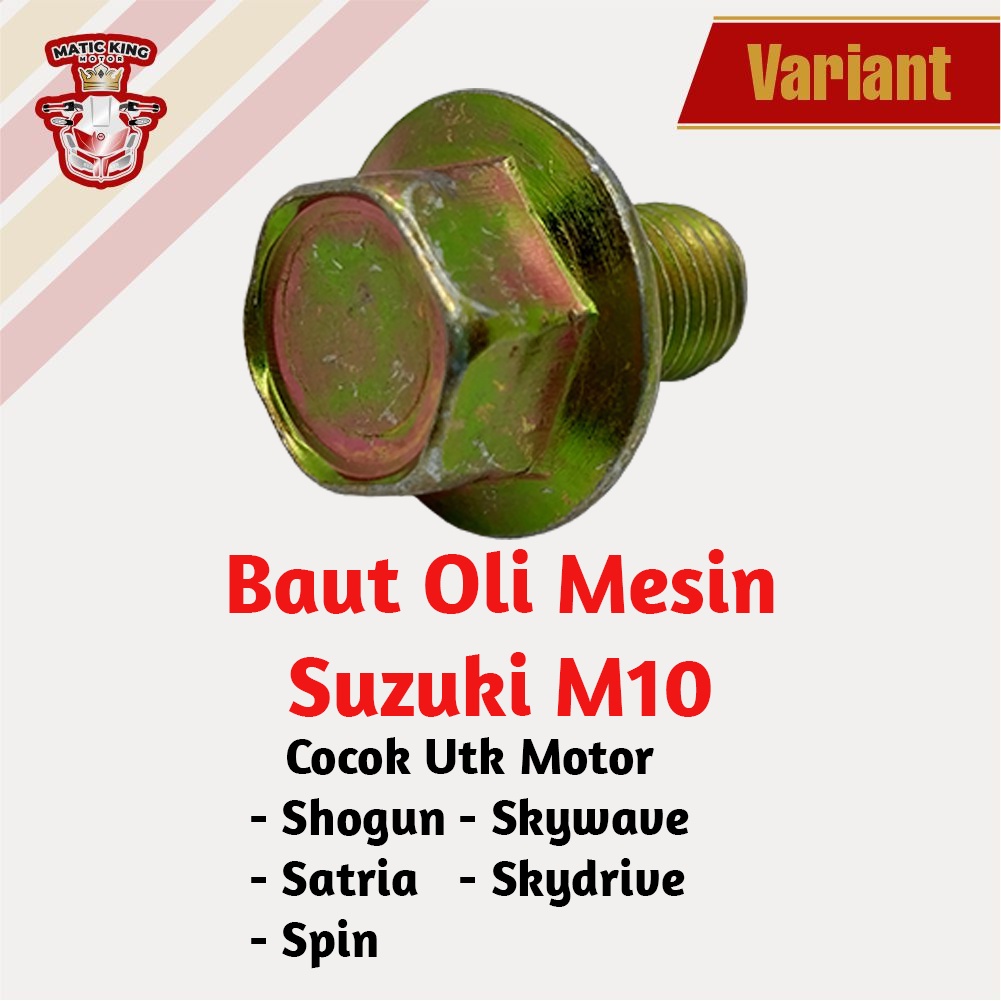 Baut Tap Oli Mesin Bawah Suzuki Shogun Satria Spin Skywave Skydrive M10