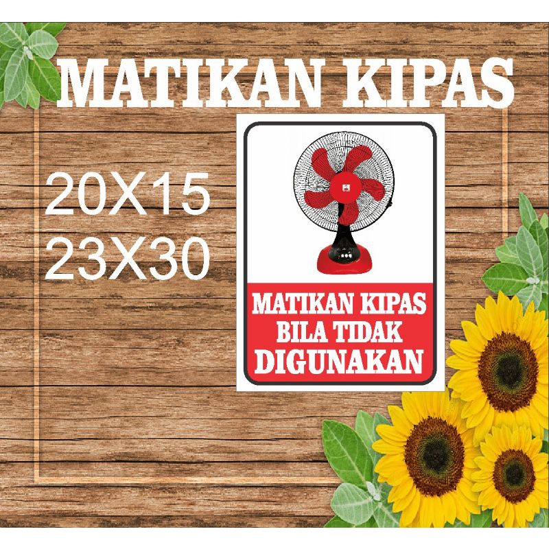 

stiker matikan kipas