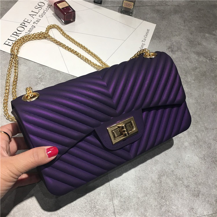 FYGALERY FYG1093 Tas Slingbag Wanita Jelly Matte Chevron Polos Woman Fashion Murah