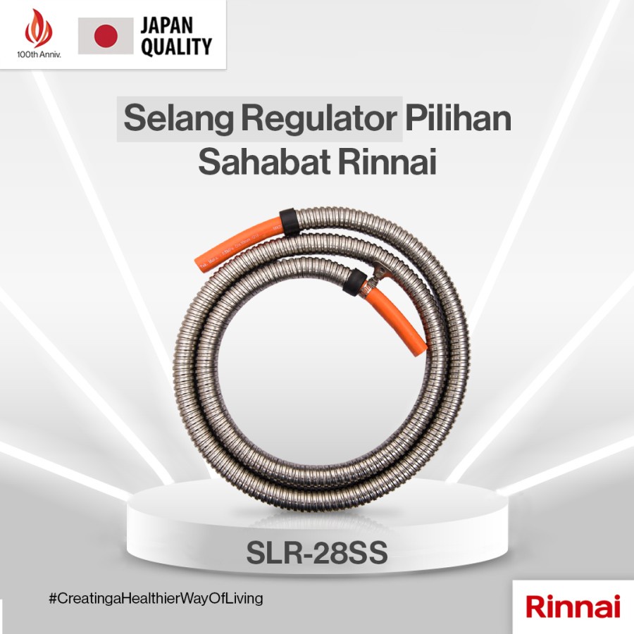 Selang Regulator Rinnai SLR 28 SS Anti Tikus Selang Gas Kompor SLR28SS Selang Kompor Gas Selang Tabung Gas