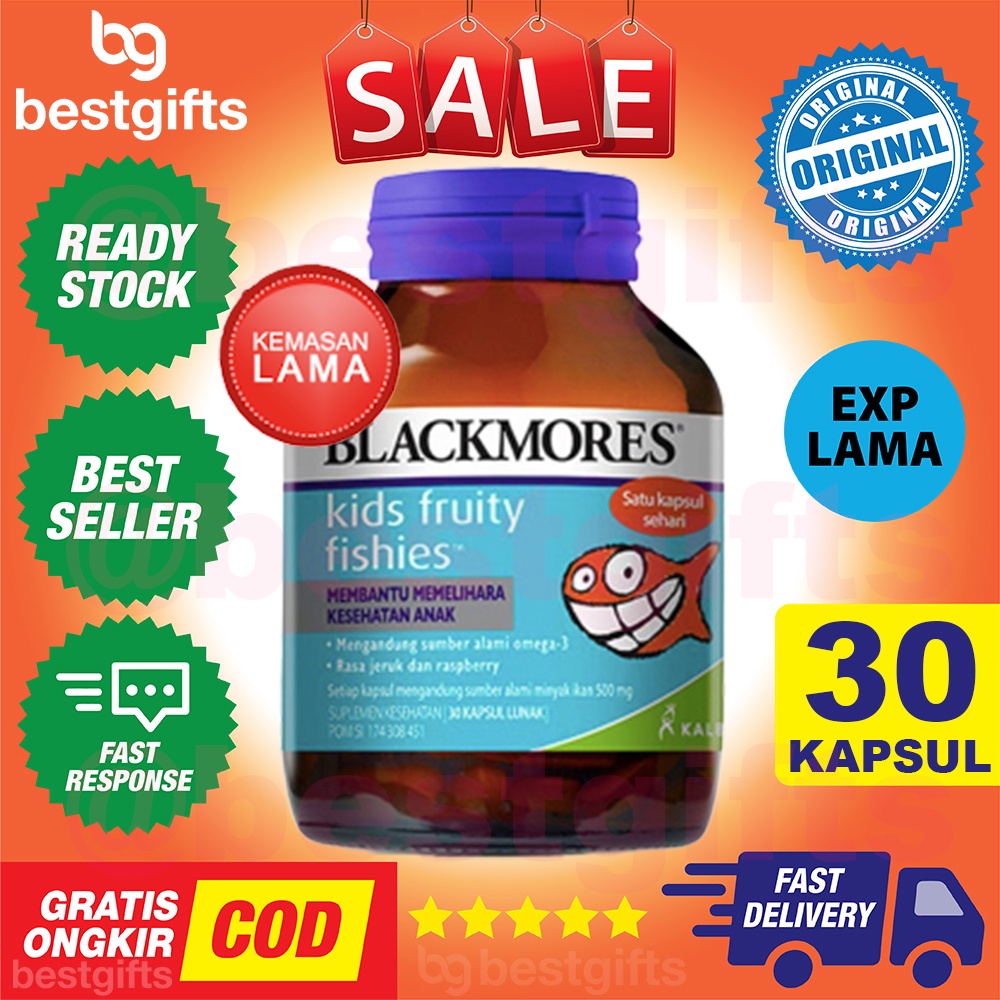 BLACKMORES KIDS FRUITY FISHIES FISH OIL MINYAK IKAN ANAK - 30 KAPSUL