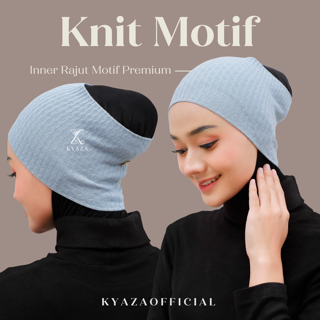 Inner Rajut Motif Premium Knit Bandana, Ciput Rajut, Inner Rajut, Daleman Hijab