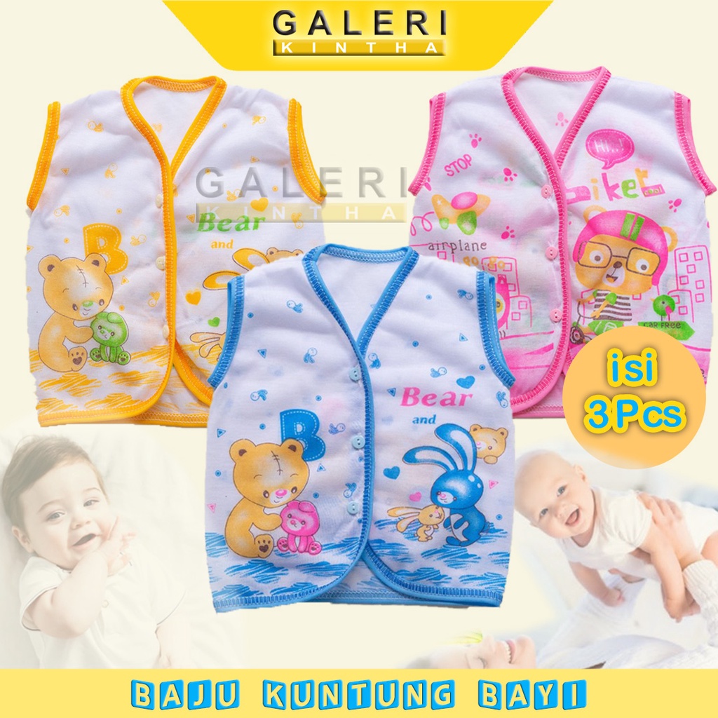 Baju Kutung Bayi Laki laki Newborn Tanpa Lengan