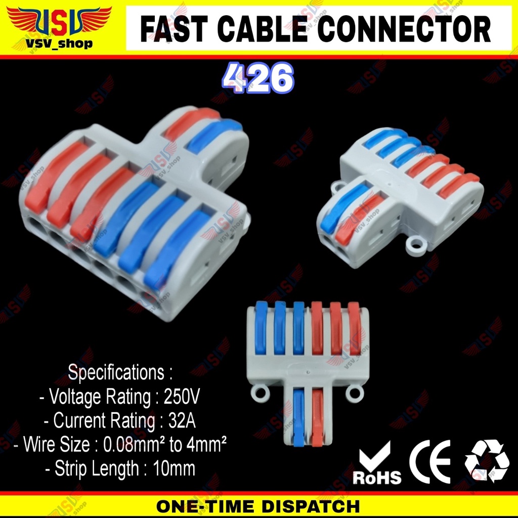 Terminal Konektor Kabel Sambung Cabang Quick Cable Connector 2to6