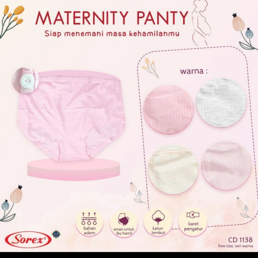 CD celana dalam hamil wanita katun maxi sorex 1138 maternity pants