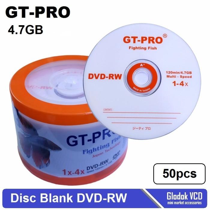 DVD Kosong / CD Disc Blank GT-Pro DVD-RW Fish 4x Tube 50pcs