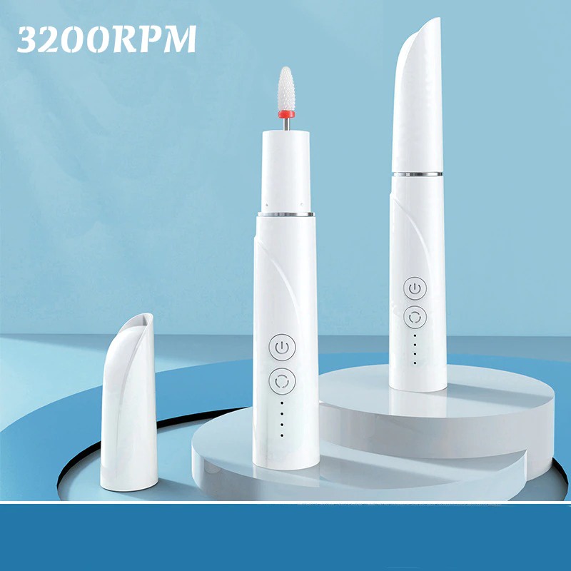 ANGNYA Bor Kuku Elektrik Mini Nail Polish Pedicure Portable 7 Heads - M1 - White