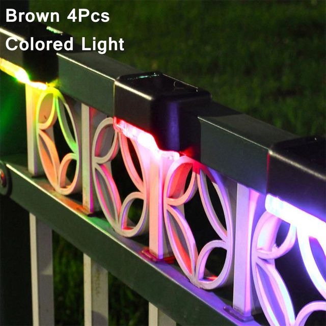 Lampu Taman Hias Pagar Balustrade Light Solar IP65 RGB 4 PCS - YA80