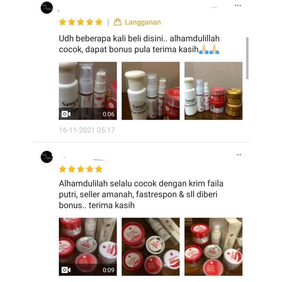 Glowing Whitening Cream FP Original BPOM - krim malam faila putri