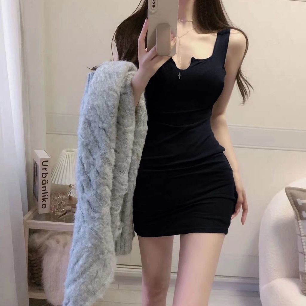 Red 2022 musim panas ceruk desain rompi tas hip rok slim hot girl suspender gaun pinggang wanita rok pelangsing