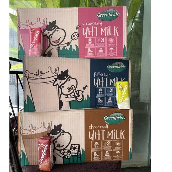 

♢ Greenfields Susu UHT Mini 125 ml Full Cream / Strawberry / Chocolate Greenfield Surabaya ♞