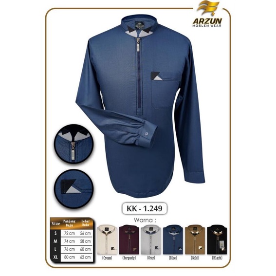 KEMEJA KOKO ARZUN PRIA MODERN // LENGAN PANJANG // ORIGINAL PRODUCT
