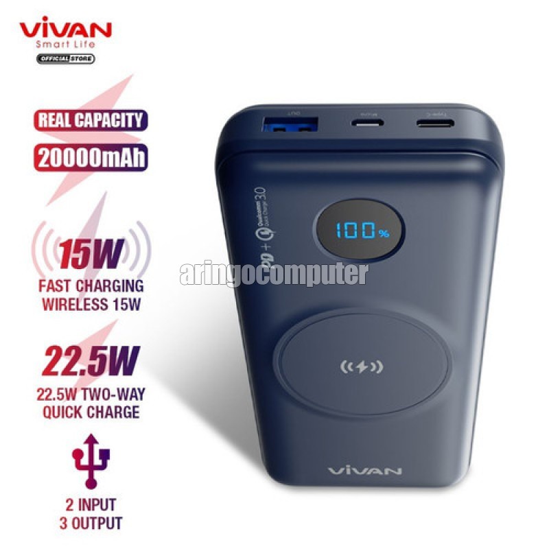 Acc (PowerBank) VIVAN VPB-W20 20000MAH BLUE