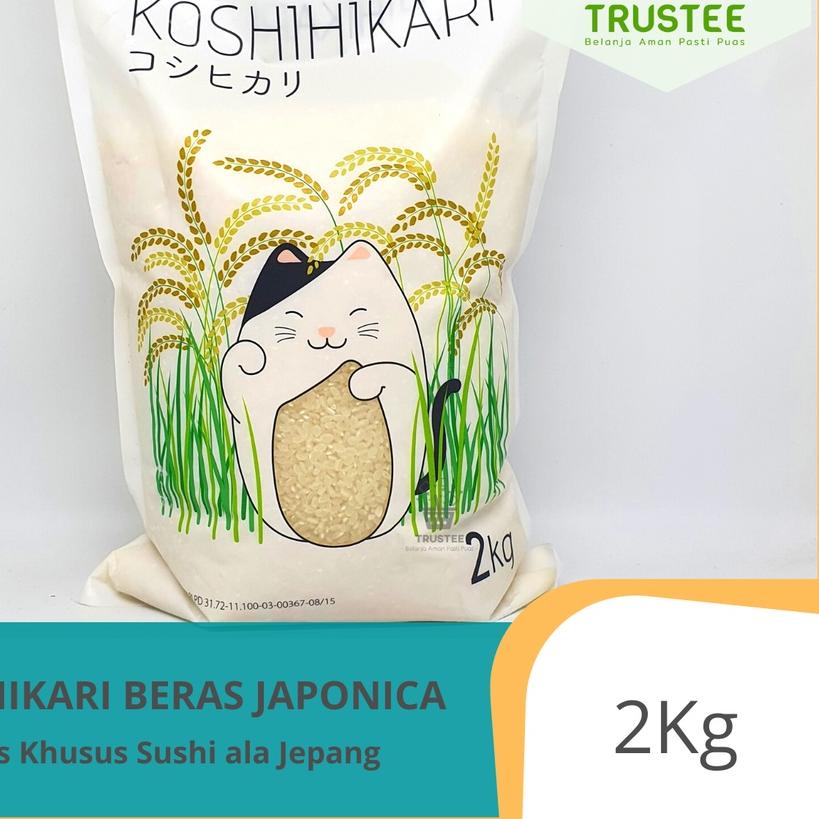 

➢ Beras Sushi Jepang 2kg Japonica Rice Gimbab Mentai Pulen Punel Koshihikari Okiniiri Koshikari ➬