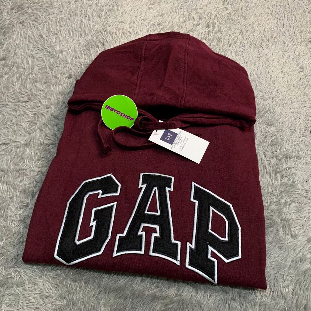 GAP Bordir Pria Wanita - Hoodie Gap Basic Motif Tek Full Bordir Bahan Tebal Katun Premium Redy M L XL XXL