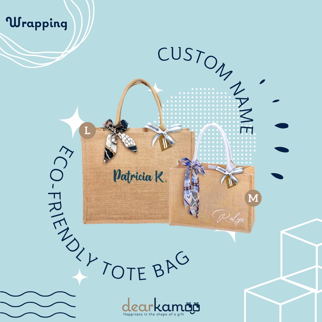 Custom Name Eco-Friendly Tote Bag / Tas Tote Custom Nama Ramah Lingkungan