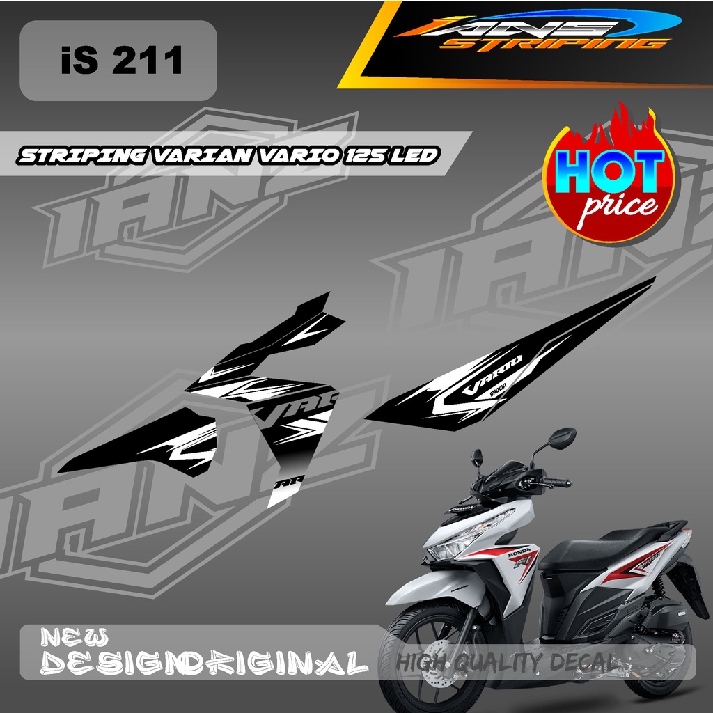 TERBARU STIKER SEMI FULL HONDA VARIO 125 LED / STIKER VARIO 125 STRIP / STIKER KERETA HONDA VARIO 125 LED IS211