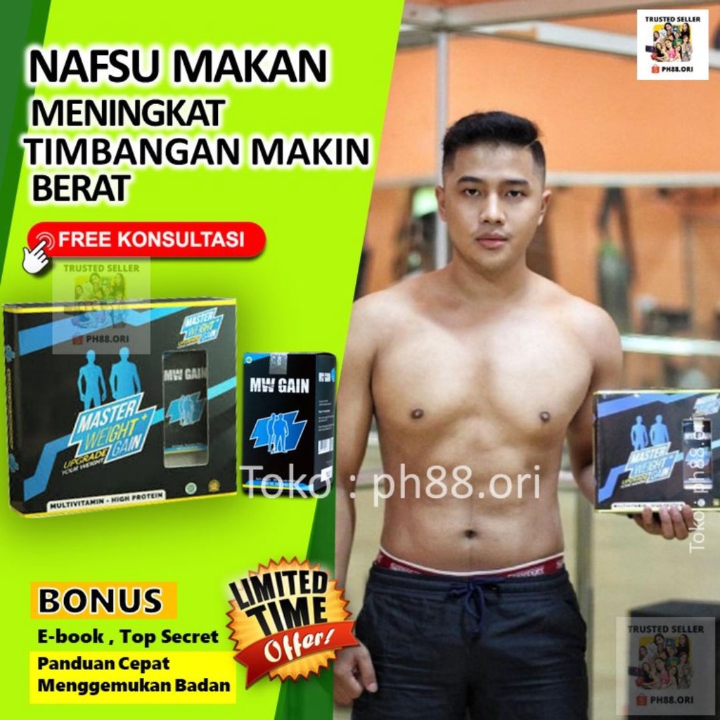 Pil Kapsul Vitamin Obat Napsu Makan Dewasa Gemuk BPOM Farmasi Penggemuk Badan Master Weight Gain Ori