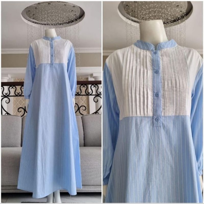 ♡kareemabutik♡ gamis katun jepang salur ori by Edness kayla