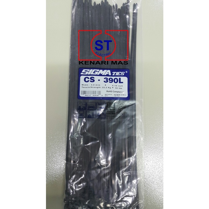 

Kabel Ties / Kabel Tis / Cable Tie Cs 390 L Hitam 40 Cm Sigma Star Seller