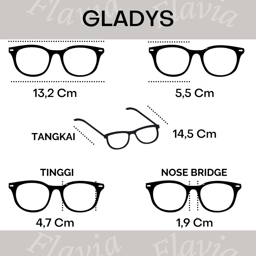 Flavia Eyewear - Kacamata Clip On Gladys (custom minus, photochromic, blueray, bluechromic)