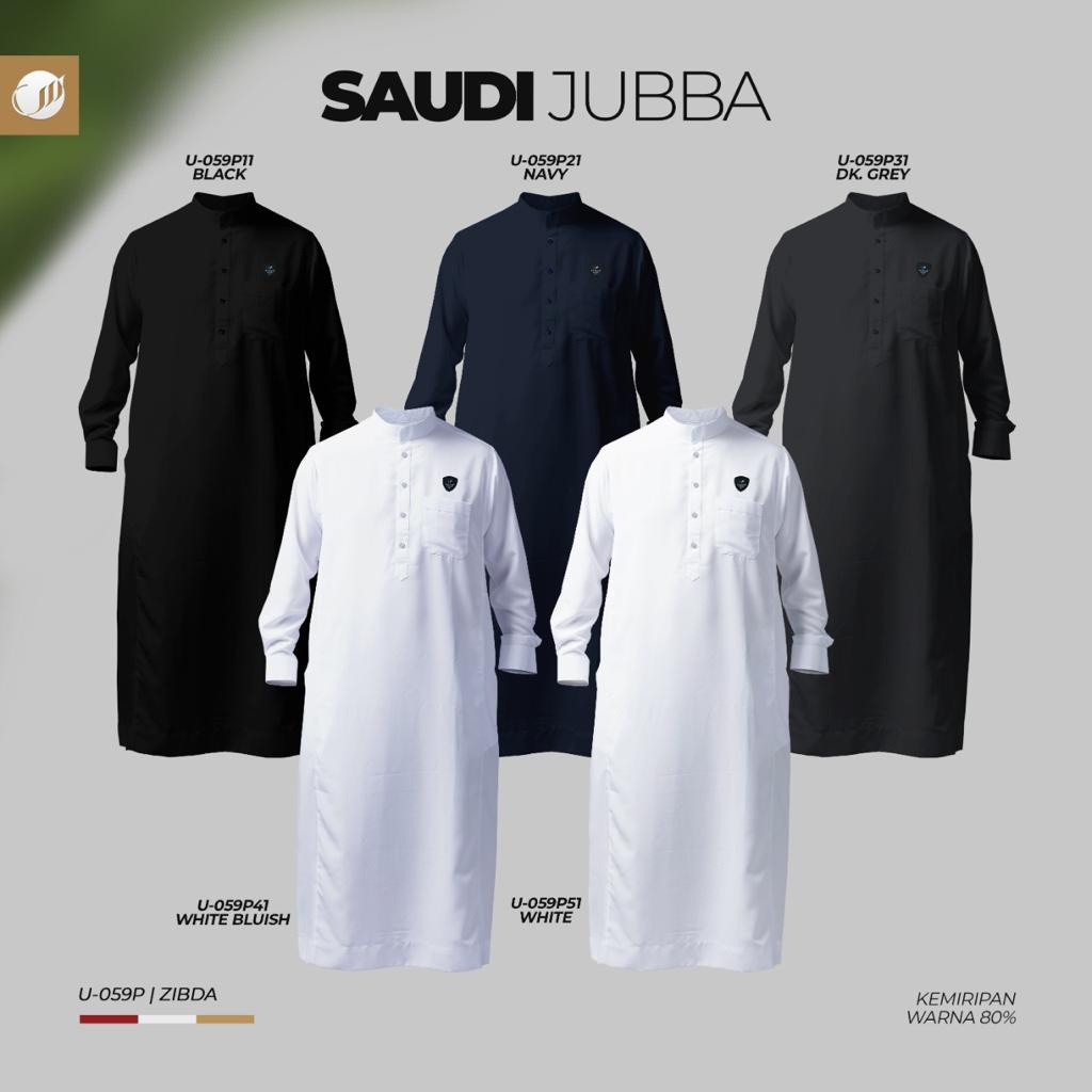 Jubah SAMASE  pria dewasa Saudi V006 (U059P) Lengan Panjang Baju Gamis NAVY