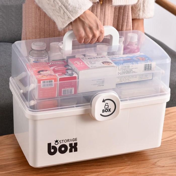 3 Layers First Aid Medicine Box / Kotak Obat P3K 3 Tingkat Putih H317