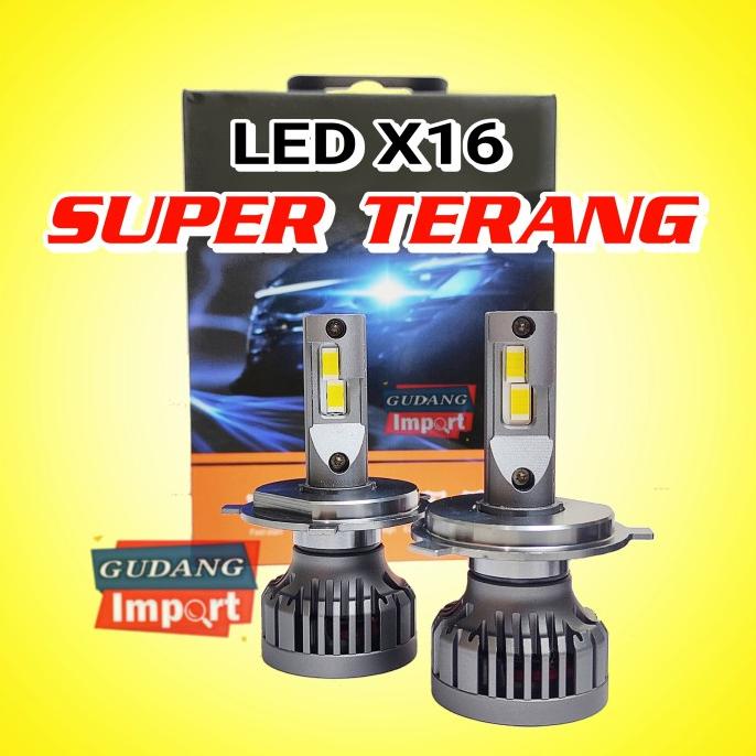 LAMPU LED MOBIL X16 H4 H11 H7 H1 H16 SUPER TERANG