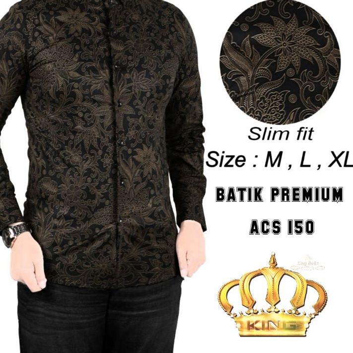 Baru BATIK KEMEJA PRIA SLIM FIT REBORN ACS 150 ✤cchღ