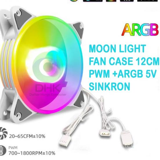 ◊ Fan moon light 12cm Sinkron ARGB PWM coolmoon fan casing COOLMOON ◄