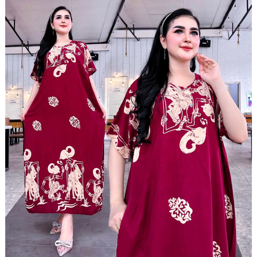 DASTER RAYON JUMBO BIG SIZE XXL CABUTAN | DASTER RAYON NON RUFLE BATIK WANITA  | DASTER KEKINIAN BUSUI KANCING DEPAN MURAH | LAPIS ESTIANA QONITHA NOVIA MARSALIA RODA PERI EMBUN BERCAK TULIP