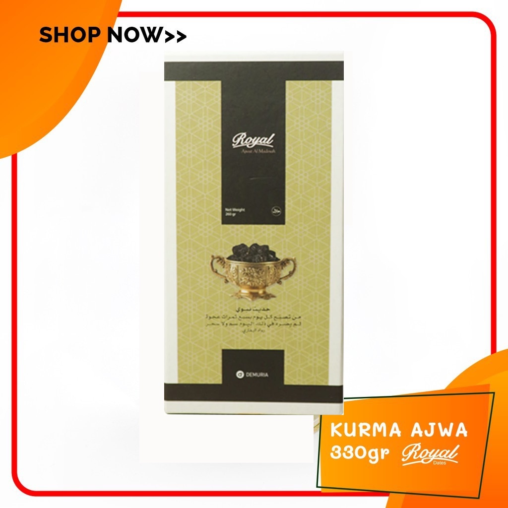 

Kurma Ajwa Al-madinah ROYAL / Kurma Nabi 330gr (Asli dan Premium) Bergaransi