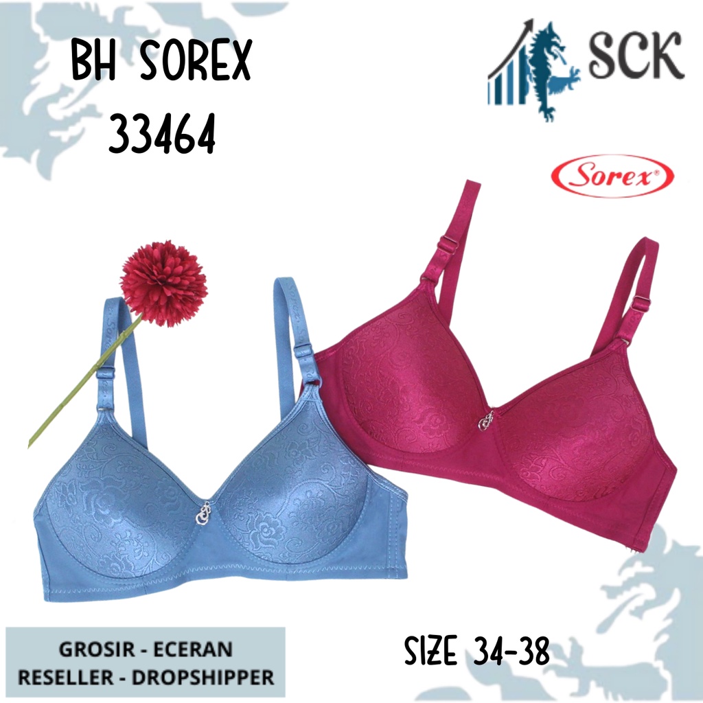 BH SOREX 33464 Tanpa Kawat Busa Tipis Polos CUP A / Pakaian Dalam Wanita Sorex