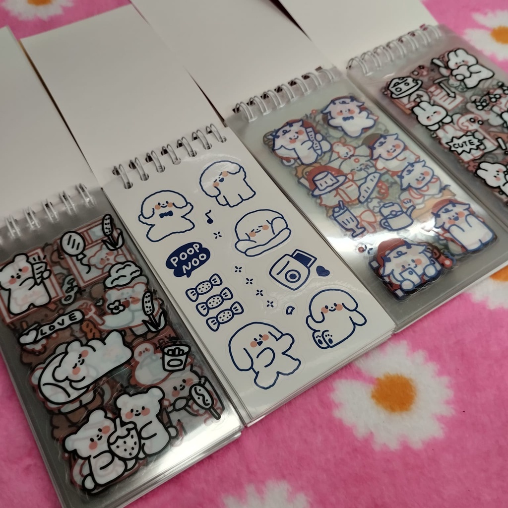 Buku Stiker Aesthetic Motif Karakter  1 Buku 50 Lembar