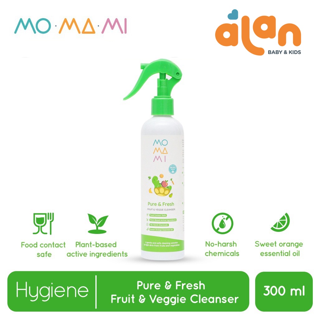 Momami Fruit &amp; Veggie Cleanser 300ml (126776) - Pembersih Sayur Dan Buah