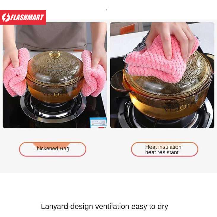 Flashmart Handuk Dapur Serbaguna Kain Lap Anti Panas 5PCS - G20