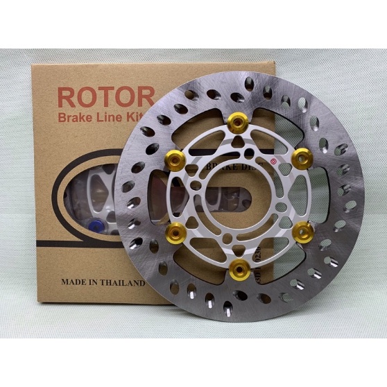 Piringan Cakram Disc Rotor RT-120 3 Dimensi CNC 220mm Front Disc Breke 220mm 3D lubang 4 universal