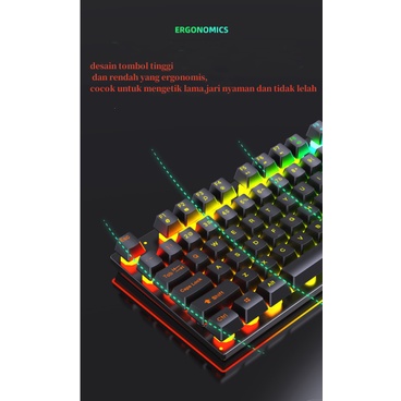 keyboard gaming and mouse set mechanical RGB kabel usb water proof combo paket led/keyboard gaming mouse set/mouse keyboard gaming/