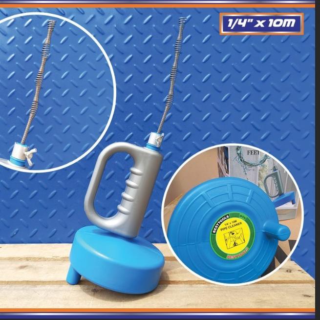 ✼ Pipe cleaner 10m kabel sling saluran air macet mampet BESTTOOLS PCM010 alat pembersih pipa drain ❈