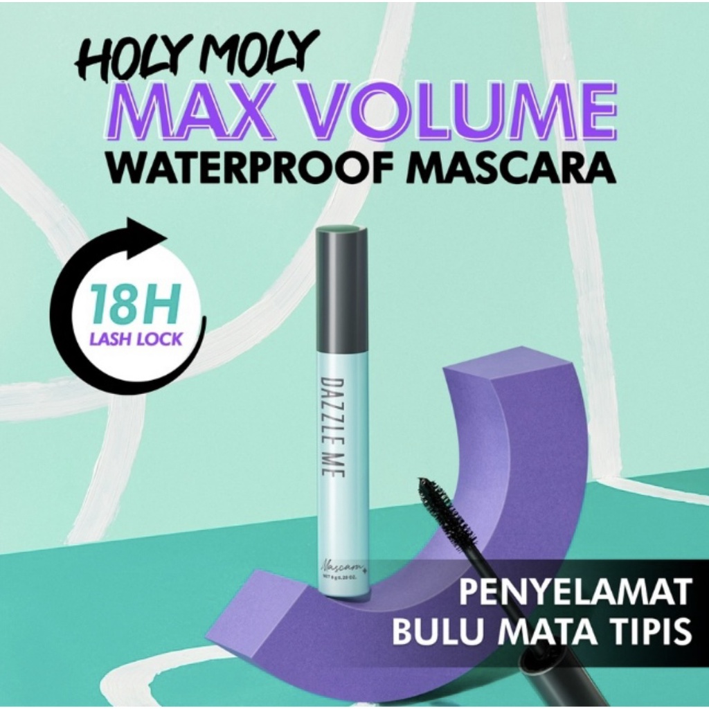 DAZZLE ME Holy Moly Volume Mascara / Penebal Pelentik Bulu Mata