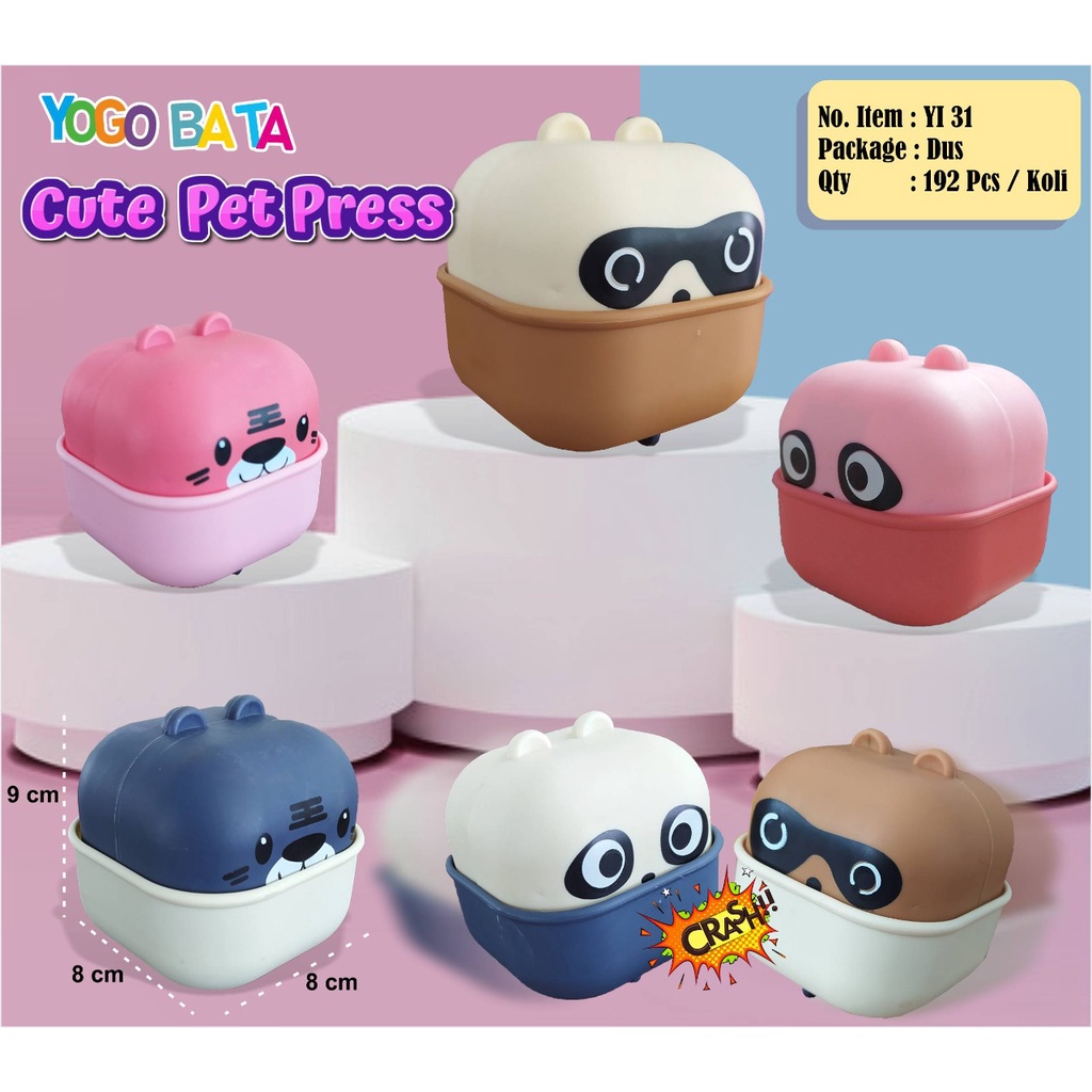 ( BISA COD) Mainan Animal Push Back Cute Pet Car YI 31