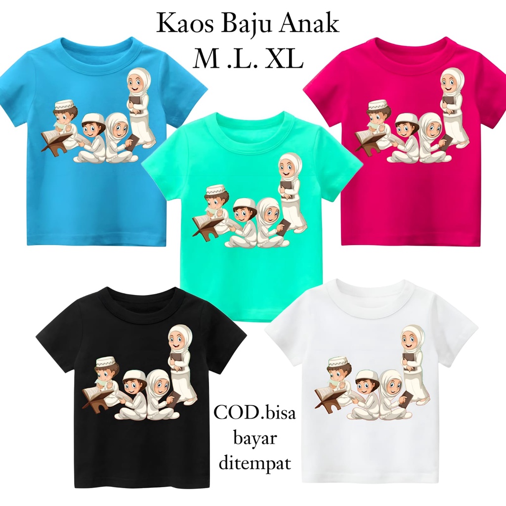 Hzl_outfit Kaos Anak Laki Dan Perempuan Nuzulul Quran/Kaos Atasan Anak Anak M,L,XL