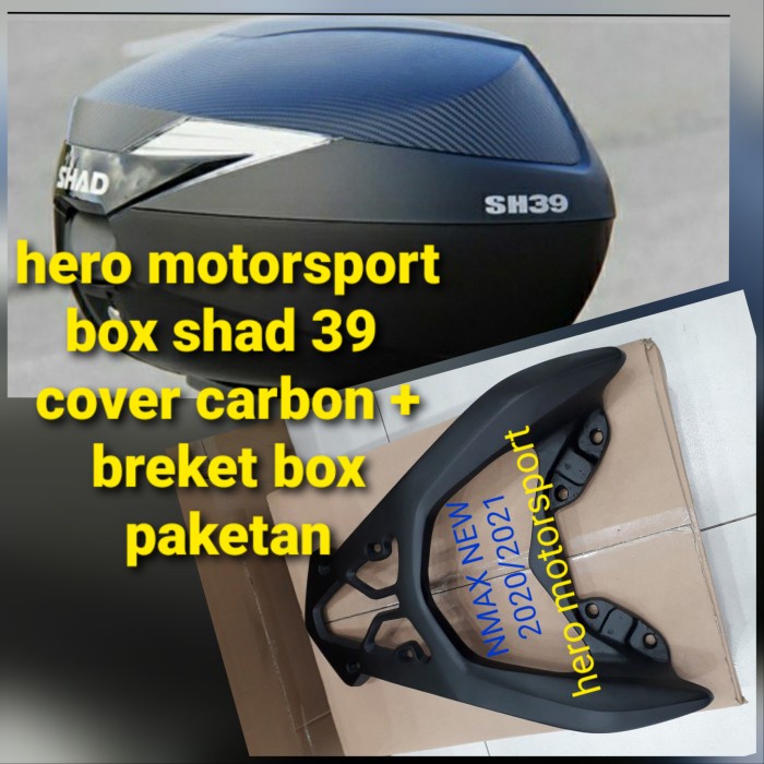 BOX SHAD SH 39CARBON PAKETAN BREKET BOX NEW NMAX 2020/2021 NMAX OLD LM