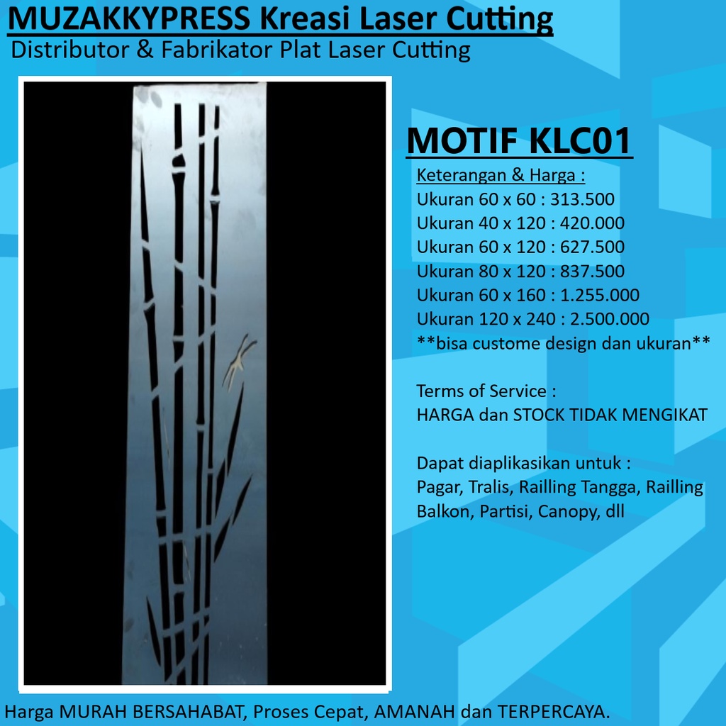 CUTTING PLAT BESI LASER MOTIF