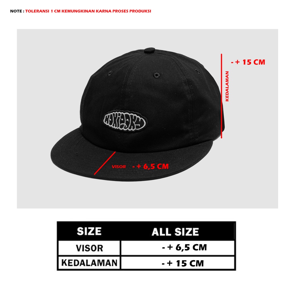 murah hokidoky / sixpanel / caps / hat - brainwashed blue