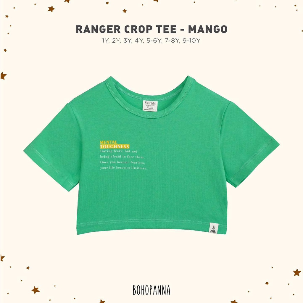 Bohopanna - Ranger Crop Tee // Atasan Anak Perempuan