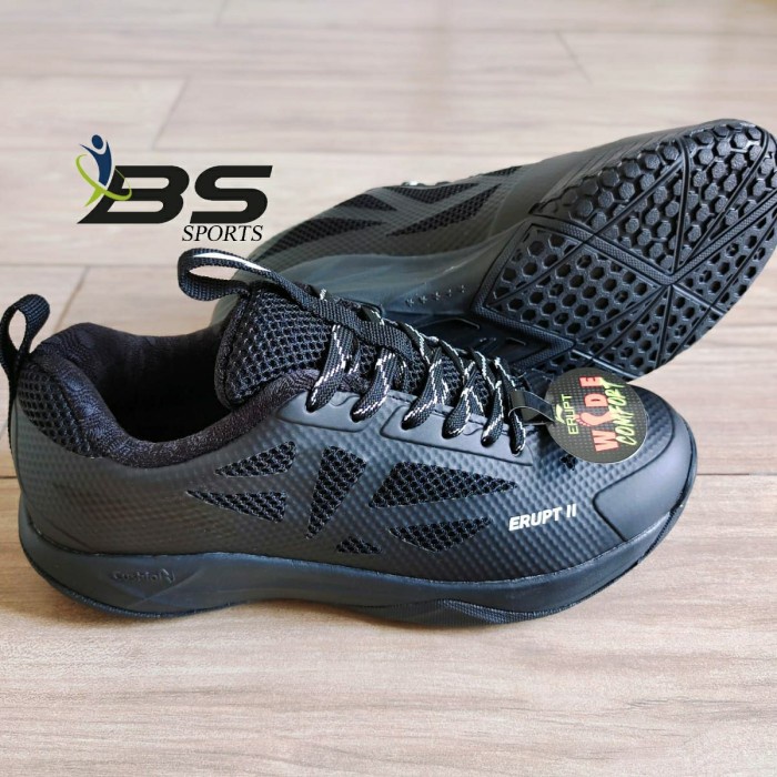 {MentariStore} SEPATU BADMINTON LINING ERUPT II ERUPT 2 WIDE ORIGINAL - Hitam 39 - 24.5 cm Limited