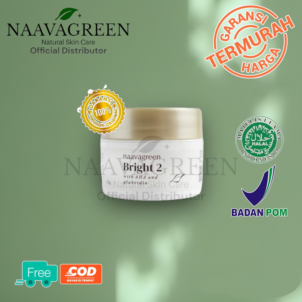 Naavagreen Bright 2, 3, 4 Pencerah/ Krim Pagi Pencerah Naavagreen/Naavagreen Skincare/BRT2/BRT3/BRT4