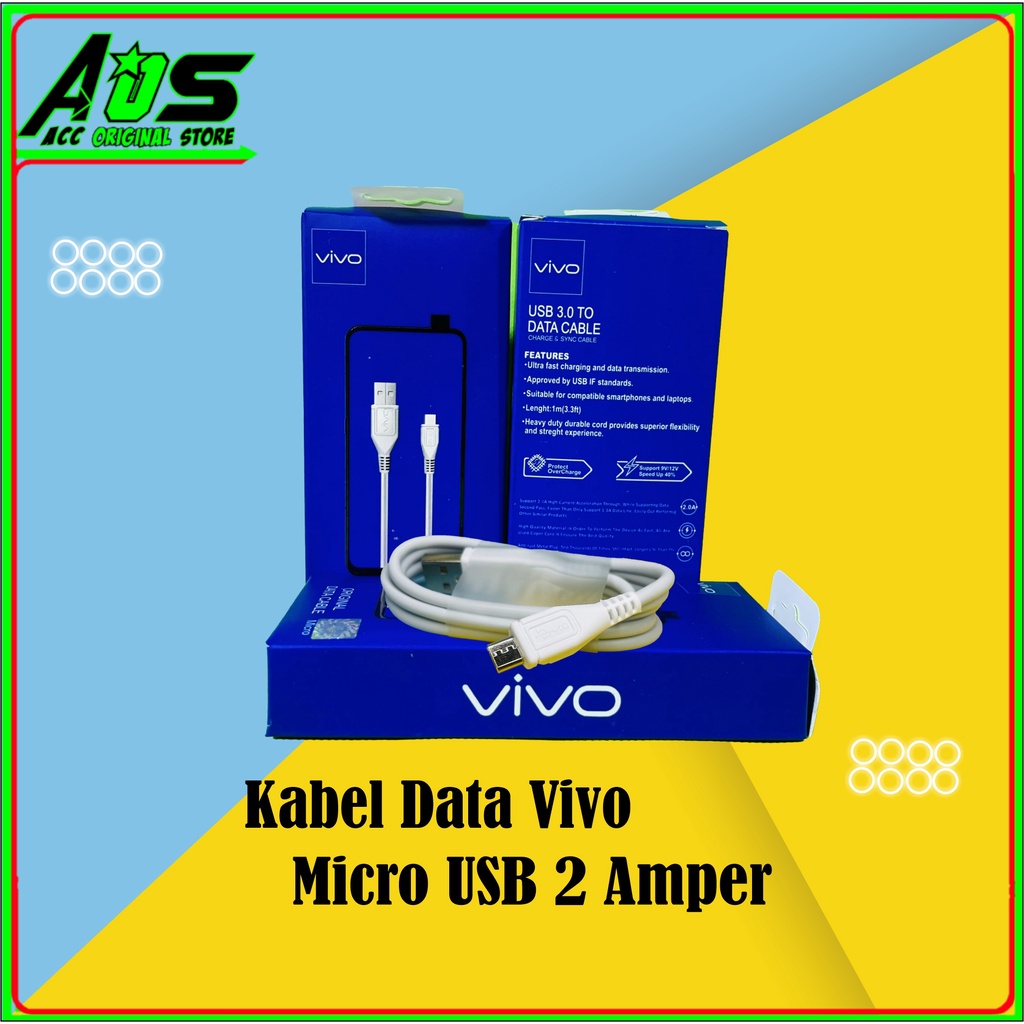 Kabel Data Vivo Original Fast Charging Micro USB FASTCHARGING 18Watt